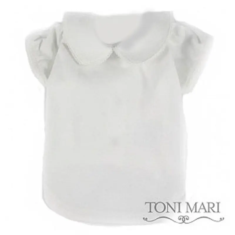 Laced Classic White Knit Dog Blouse XS