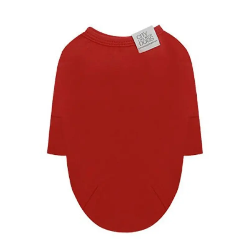 Puppy Angel Daily Long Sleeve Dog T-shirts - Red XS