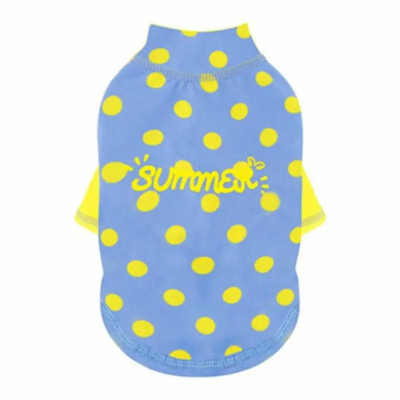 Puppy Angel Dot Rash Guard (Summer) - Yellow/Blue S
