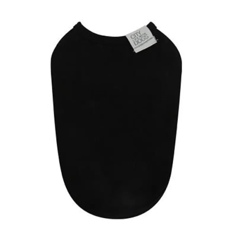 Puppy Angel Mac Daily Sleeveless Dog T-shirts - Black XS