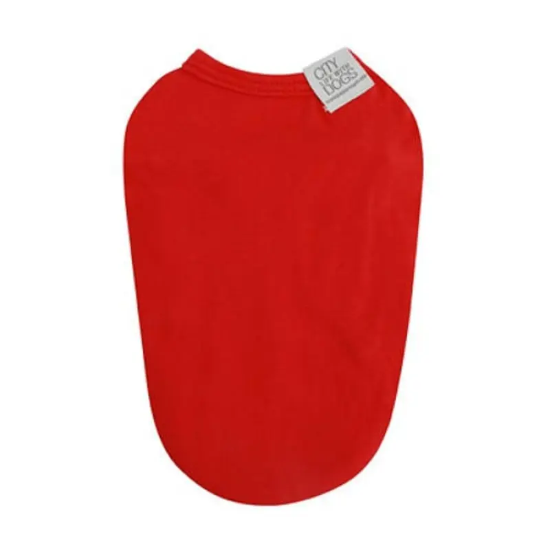 Puppy Angel Mac Daily Sleeveless Dog T-shirts - Red XS