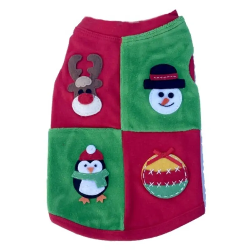 Holiday Patchwork Dog Tank by Ruff Ruff Couture XS
