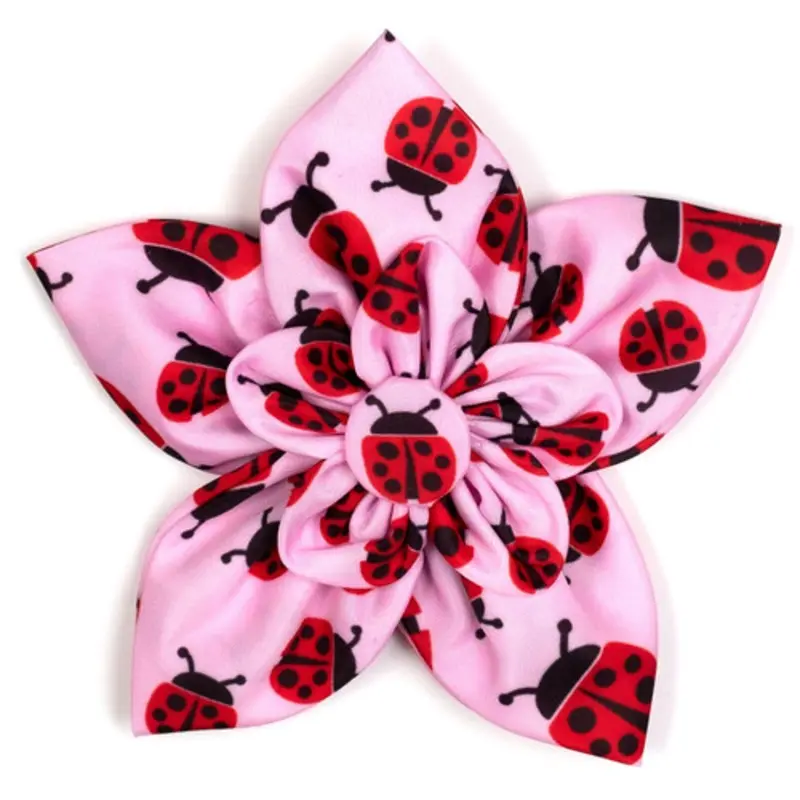 Ladybugs Pet Dog Collar Flower Small