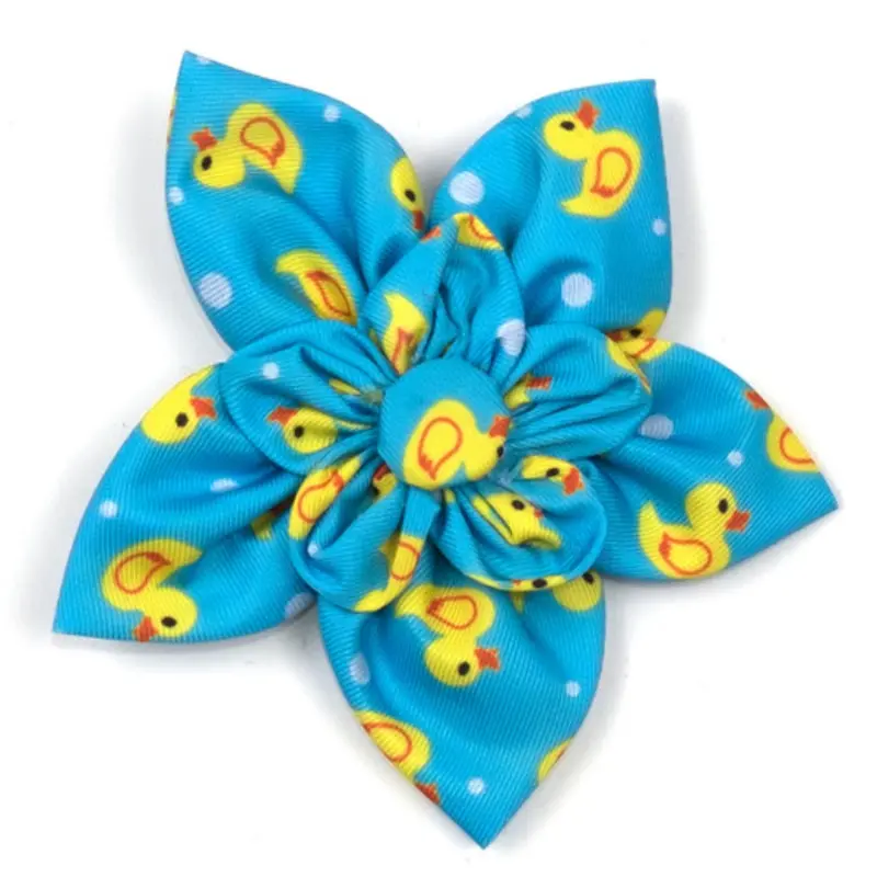 Rubber Duck Pet Dog Collar Flower Small