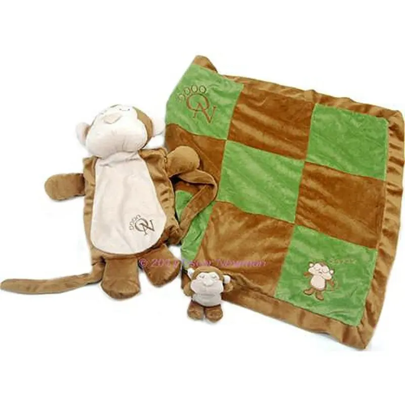 Sleep Over Monkey Blanket and Toy set One Size