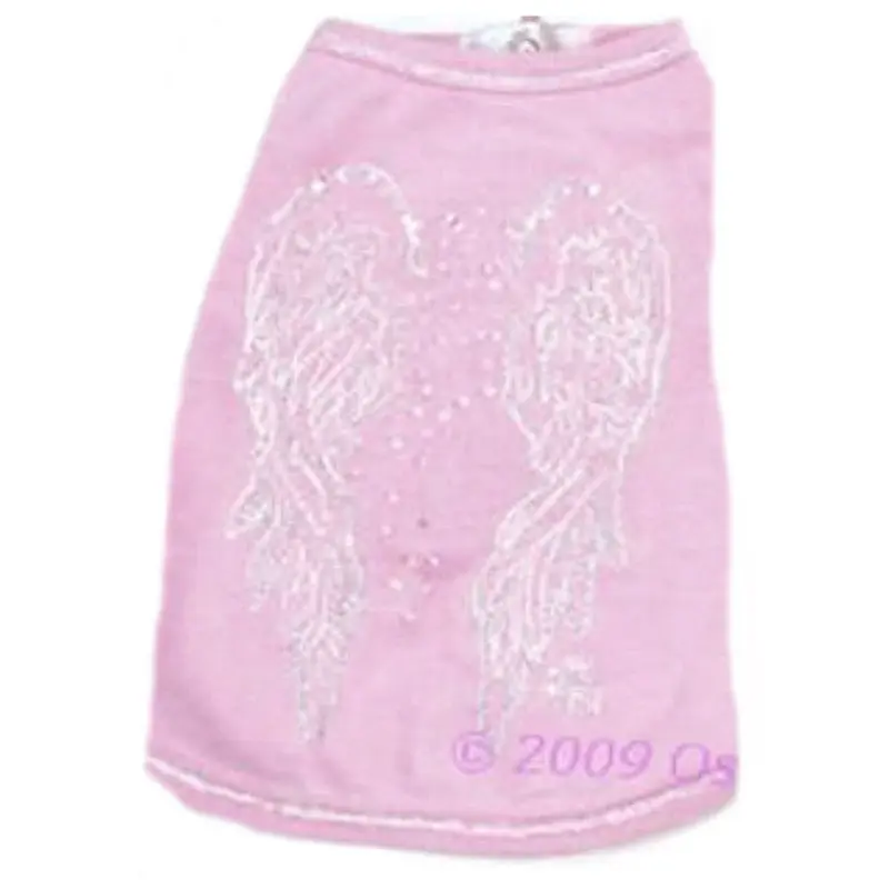 Angel Wings Dog Tee - Pink XS
