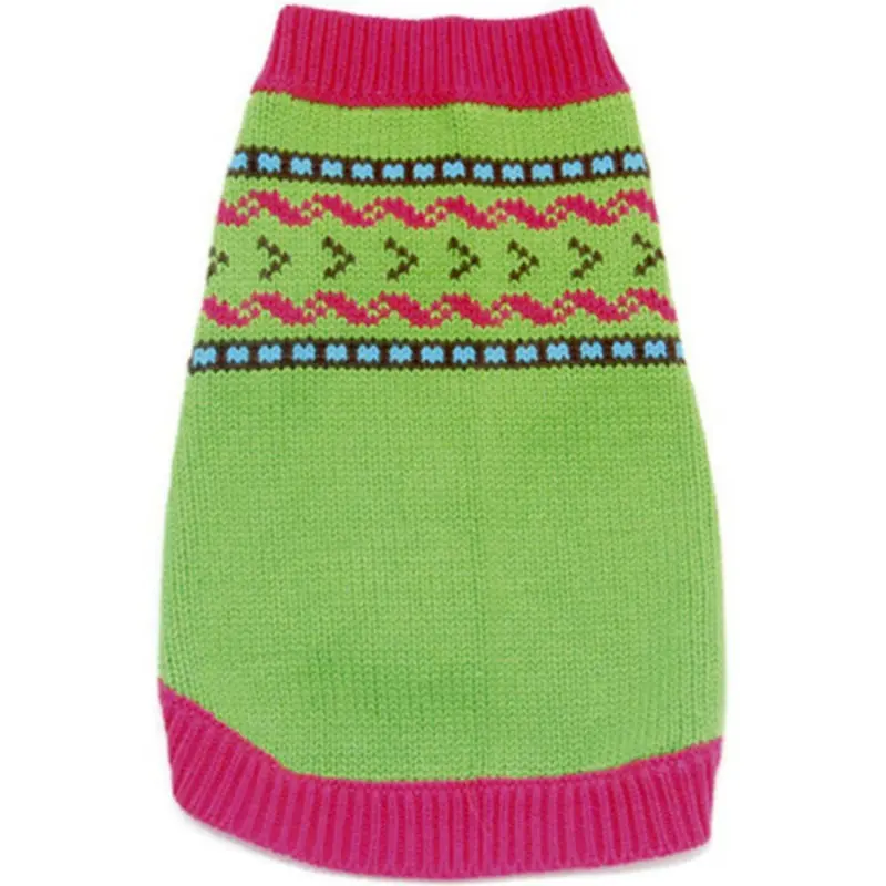 Antigua Bay Intarsia Dog Sweater Small