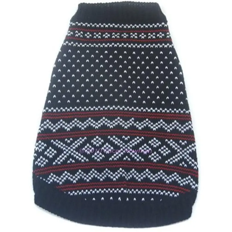 Dinner Date Jacquard Dog Sweater Large