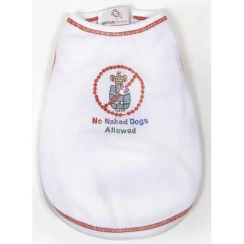 No Naked Dogs Pet Tee Medium
