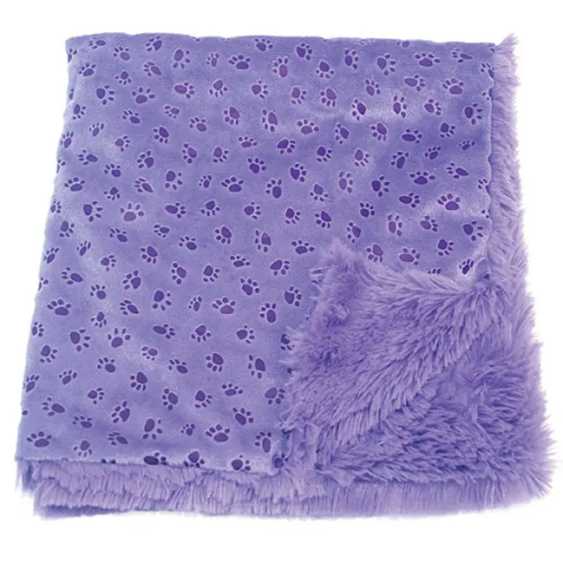 Violet Paw Prints on My Heart Blankie One Size