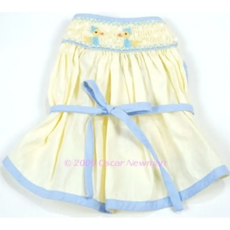 Duckie Hand-Smocked Pet Dog Dress Small
