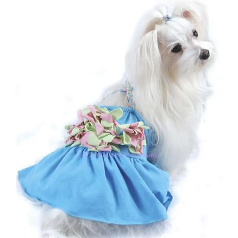 Floral Braided Tank Dog Dress Small