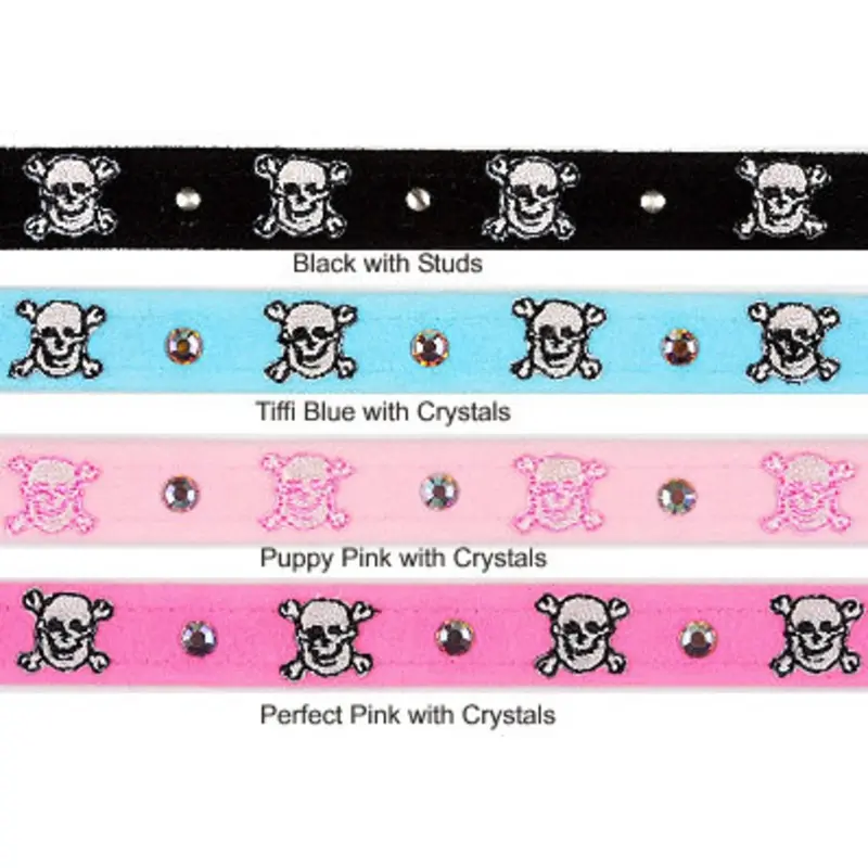 Susan Lanci Skull Dog Collar (4 Colors)