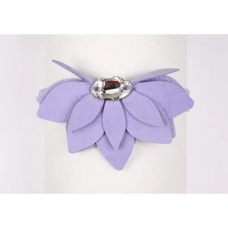 Water Lily Ultrasuede Dog Collar by Susan Lanci - Custom Teacup