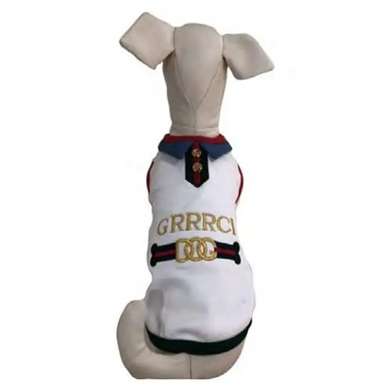 Designer Grrrci White Classic Dog Tank XXS