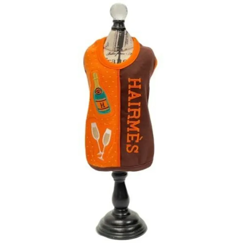 Designer Hairmes Two Tone Champagne Dog Tank XXS