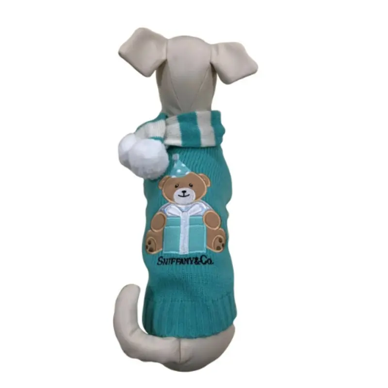 Designer Sniffany Party Bear Dog Sweater XXS