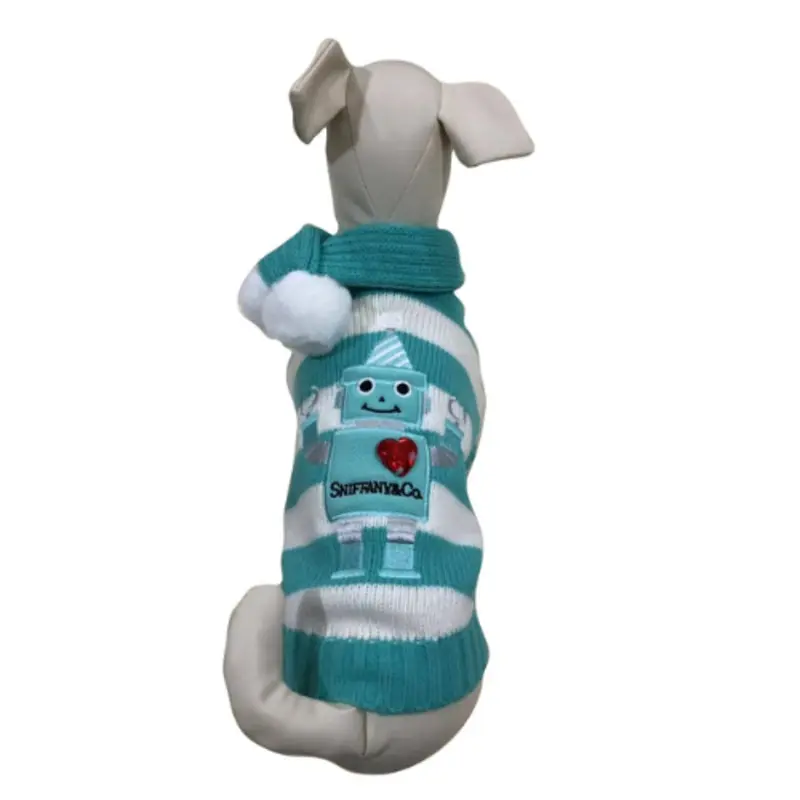 Designer Sniffany Robot Heart Dog Sweater XXS