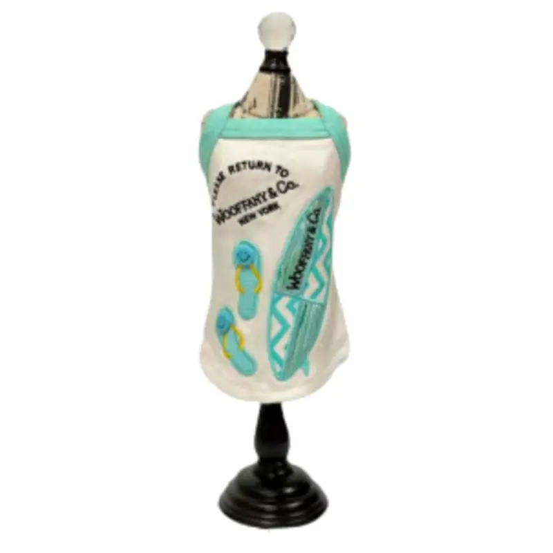 Designer Wooffany Chevron Surf Dog Tank XXS