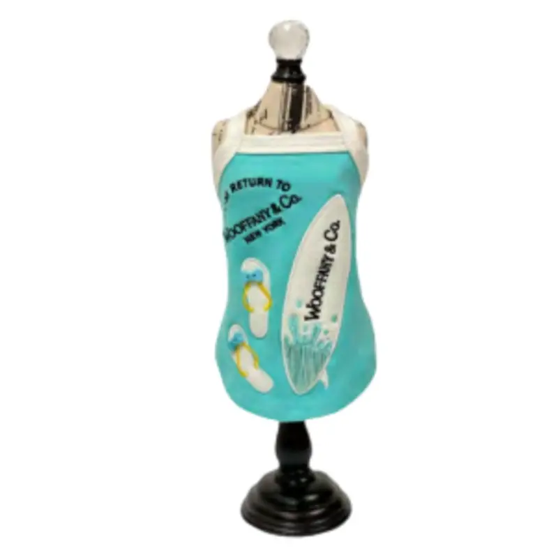 Designer Wooffany Splash Surf Dog Tank XXS