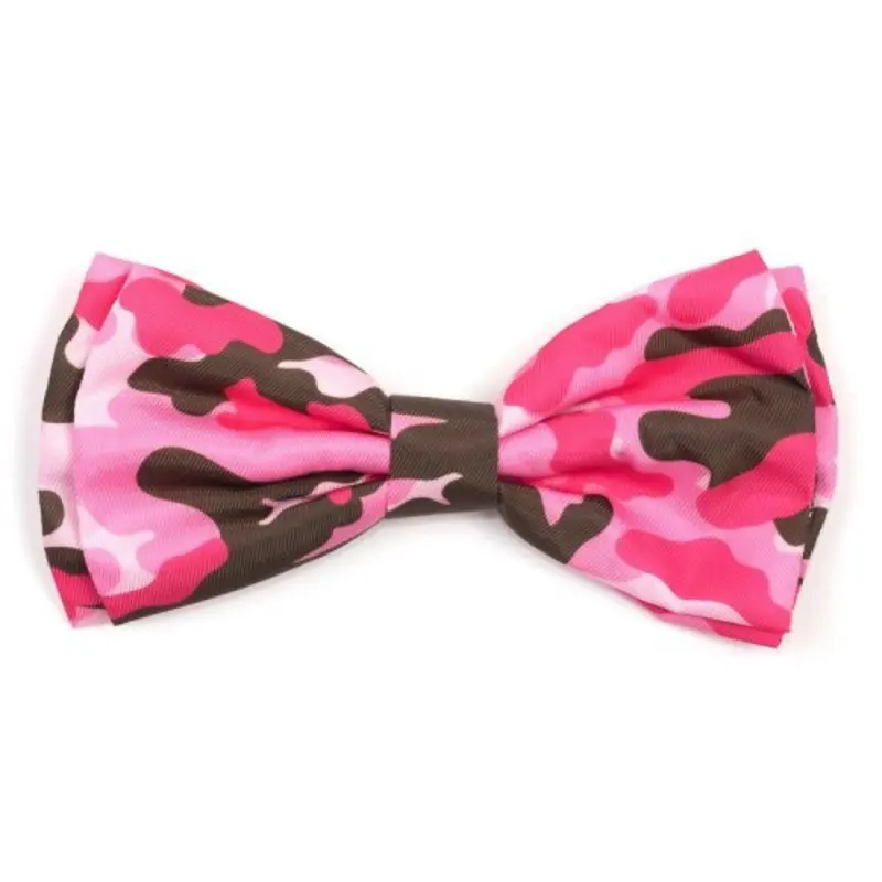 Camo Pink Pet Dog Bow Tie Small