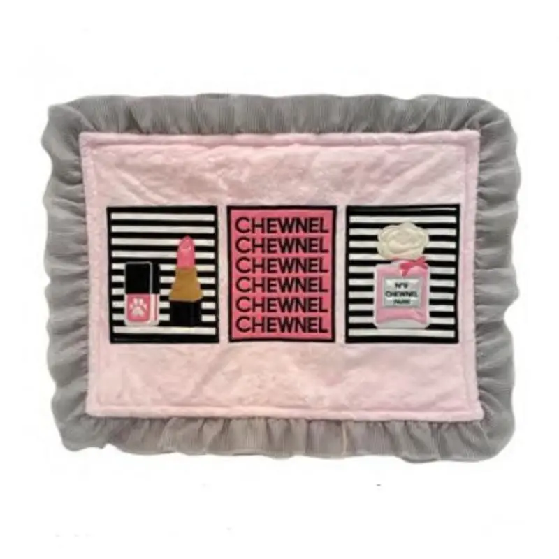 Designer Chewnel Border Perfume Dog Matt - Pink One Size
