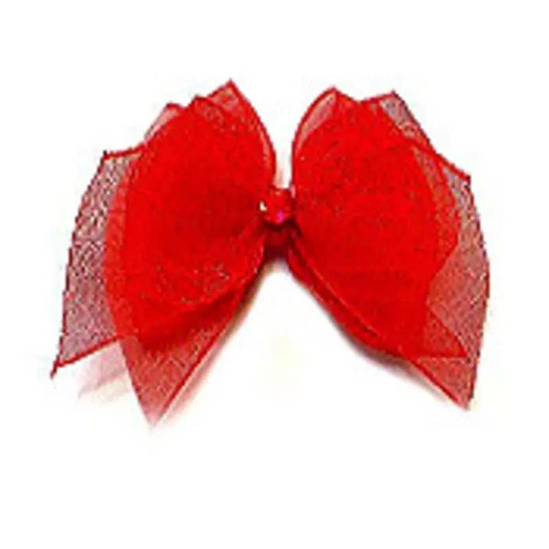 Dog Bows - Red Fairy Wings Bow Barrettes Alligator Clip