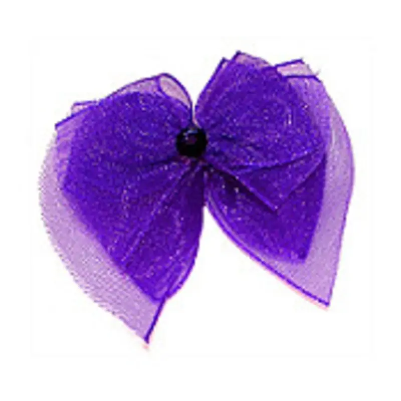 Dog Bows - Royal Purple Fairy Wings Bow Barrettes Alligator Clip