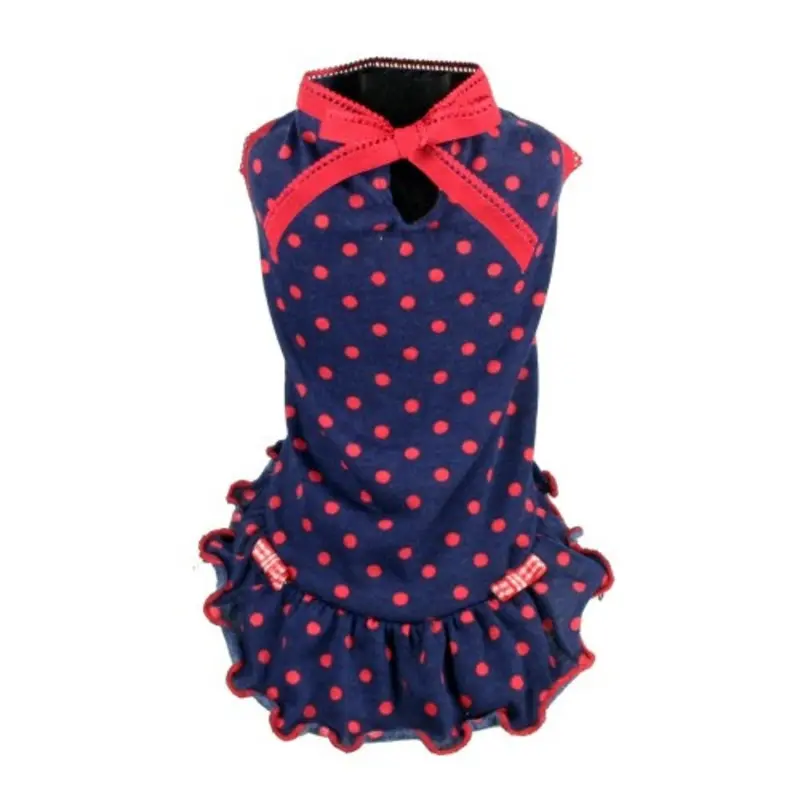 Little Bettie Polka Dot Dog Dress Small