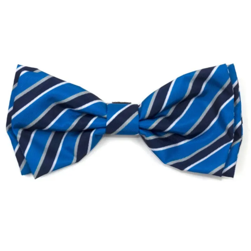 Prep Stripe Blue Pet Dog Bow Tie Small