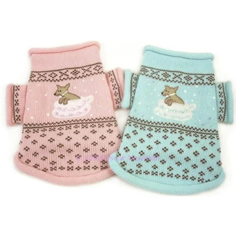 Teacup Dog Sweater - Pink or Aqua
