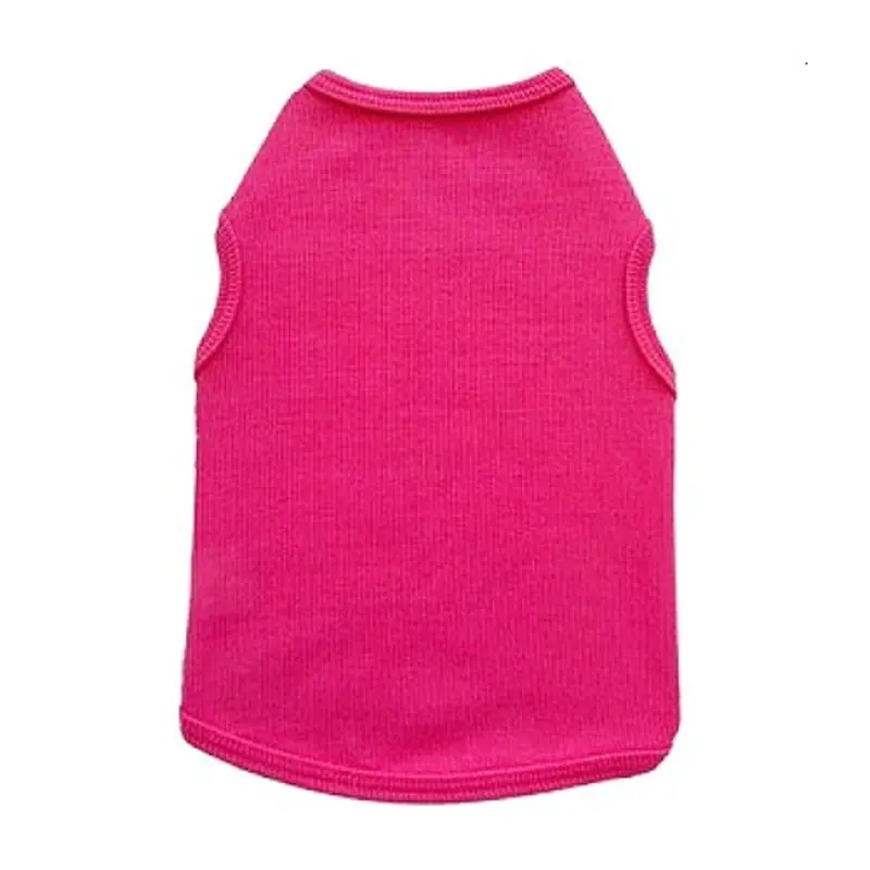 ZBlank Flamingo Pink Dog Tank Top by I See Spot XXS - 5"-7" (1-2 lbs.)