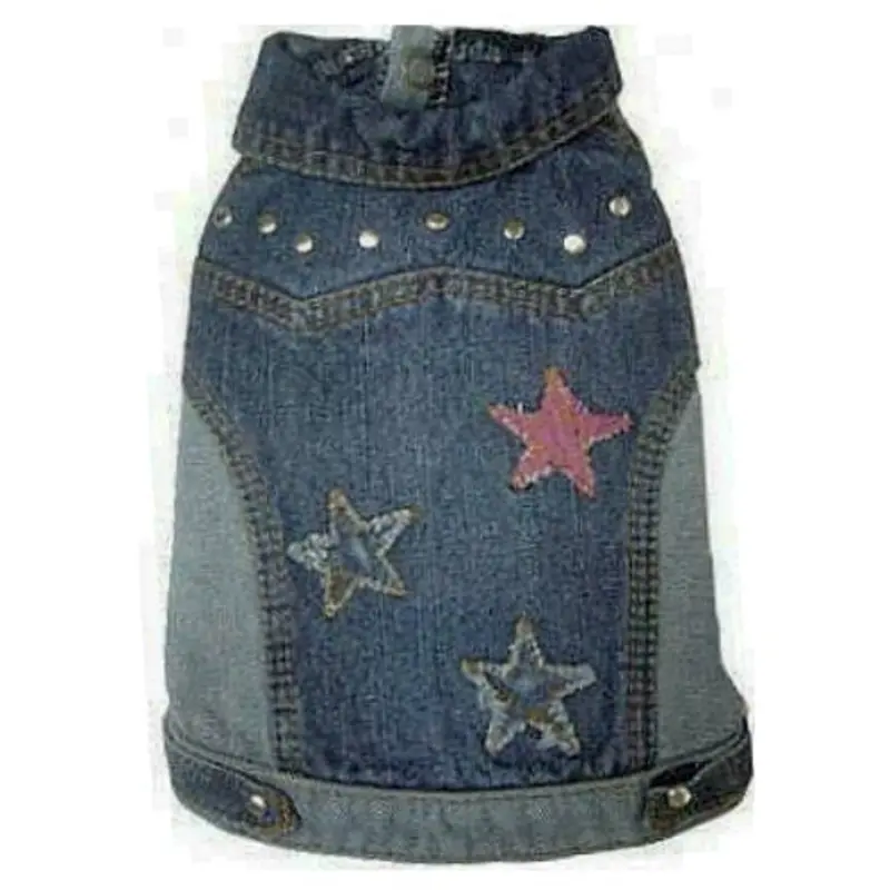 Denim Stars Dog Jacket