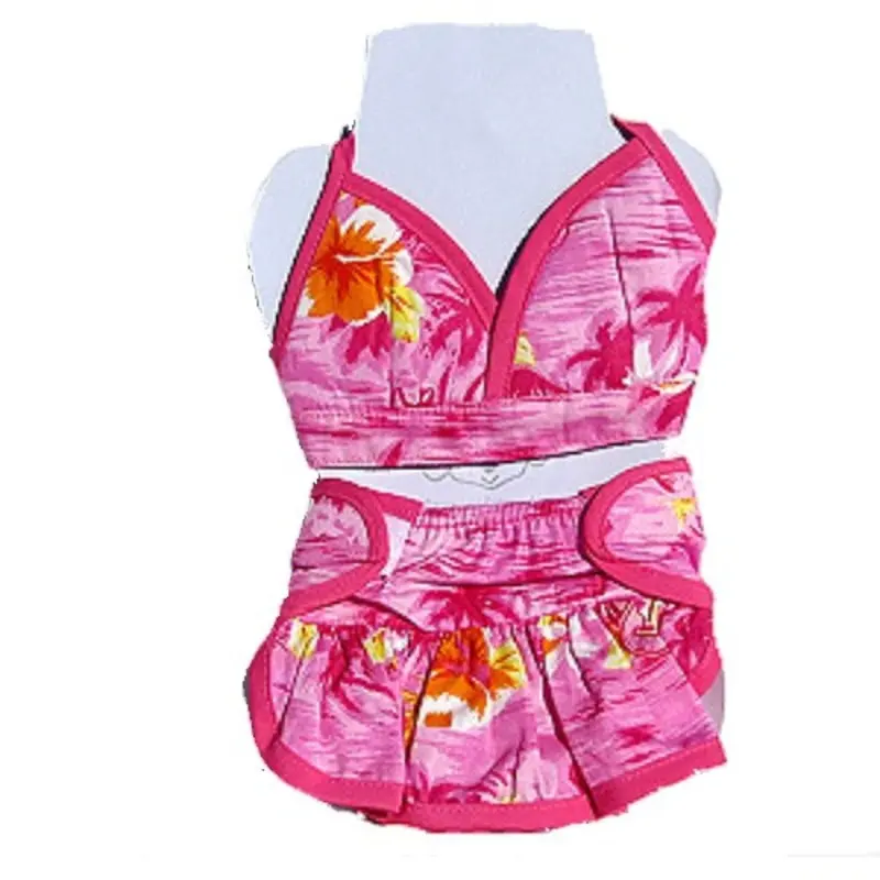 Hawaiian Dog Bikini - Pink 0