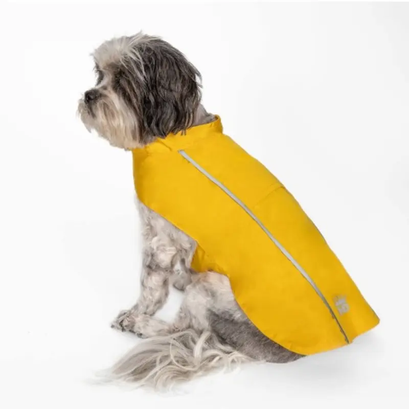 HD Hoodless Pet Dog Raincoat - Yellow