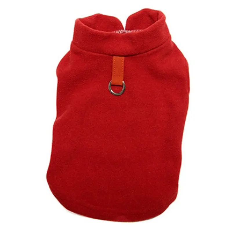 Dog Pullover Fleece Vest - Red XS