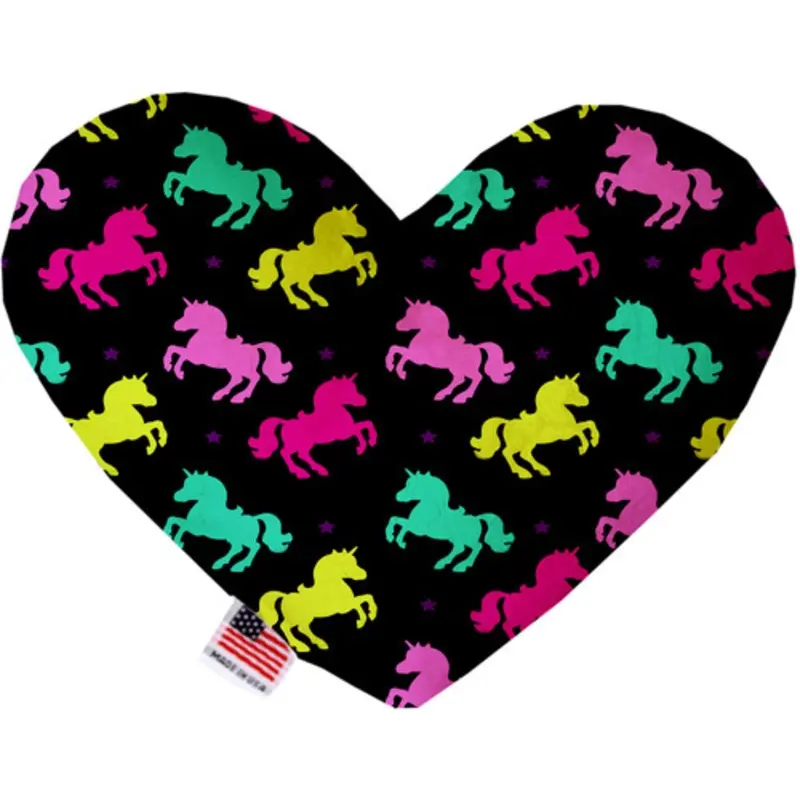 Confetti Unicorns Bone or Heart Dog Toy, More Sizes
