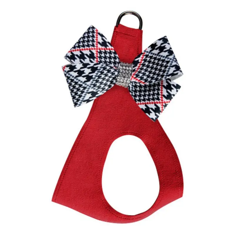 Classic Glen Houndstooth Nouveau Bow Step In Harness - Choose Color