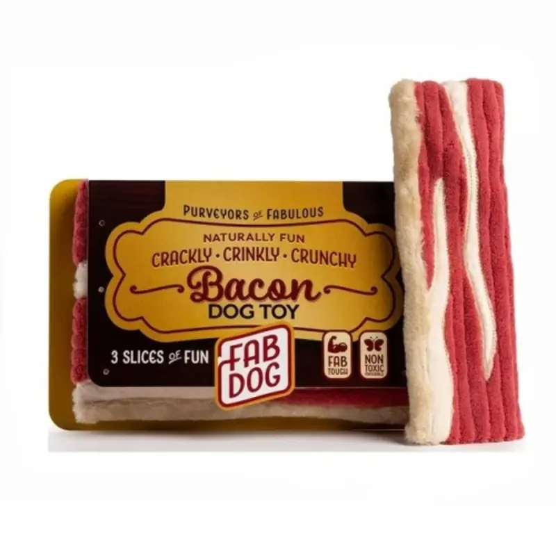 Packaged Bacon Plush Dog Toy One Size