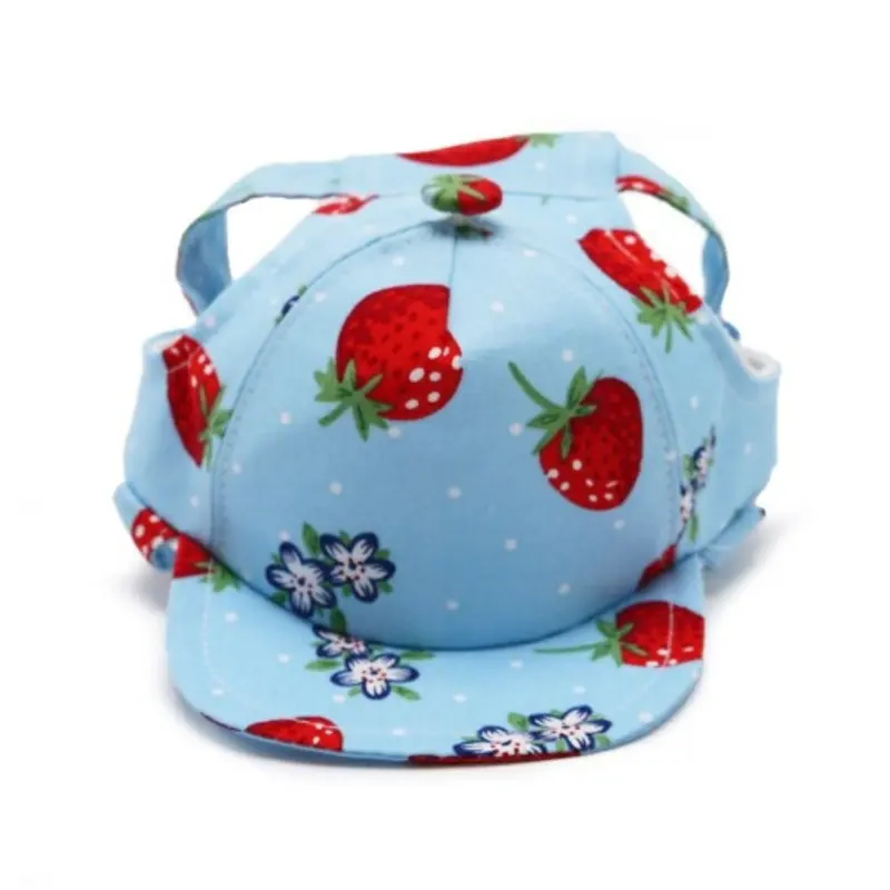 Strawberry Pet Dog Visor / Hat XS