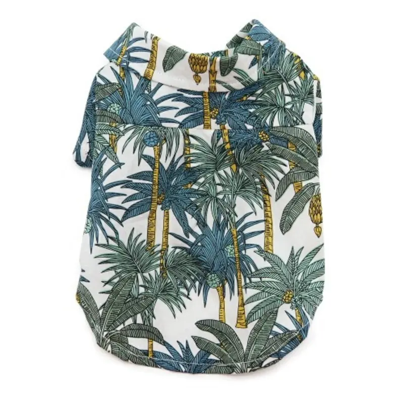 Tropical Leaf Dog Shirt XS