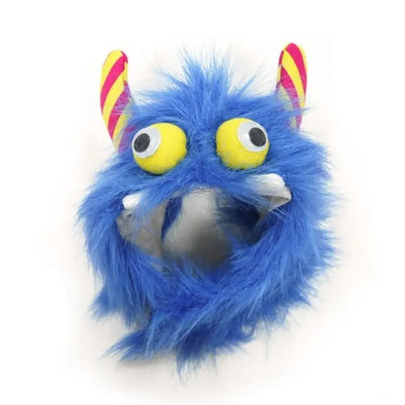 Blue Furry Monster Pet Dog Hat XS