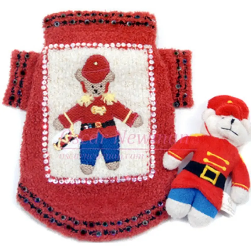 Holiday Beary Merry Christmas Dog Sweater w/ Toy Large