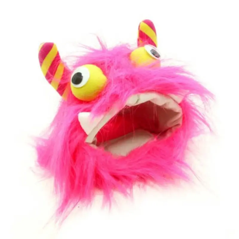 Pink Furry Monster Pet Dog Hat XS