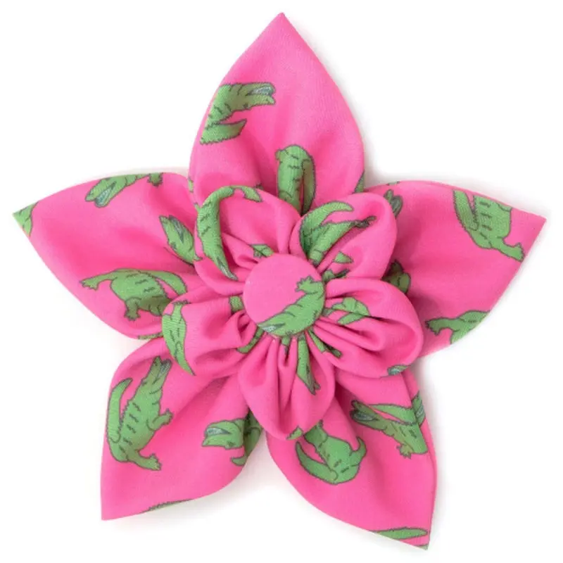 Al the Gator Pet Dog Collar Flower Small