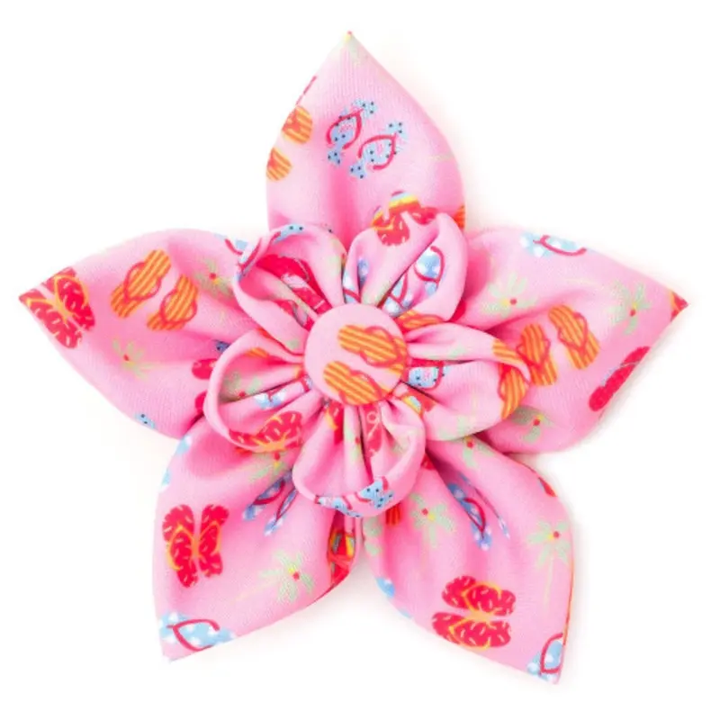 Flip Flops Pet Dog Collar Flower Small