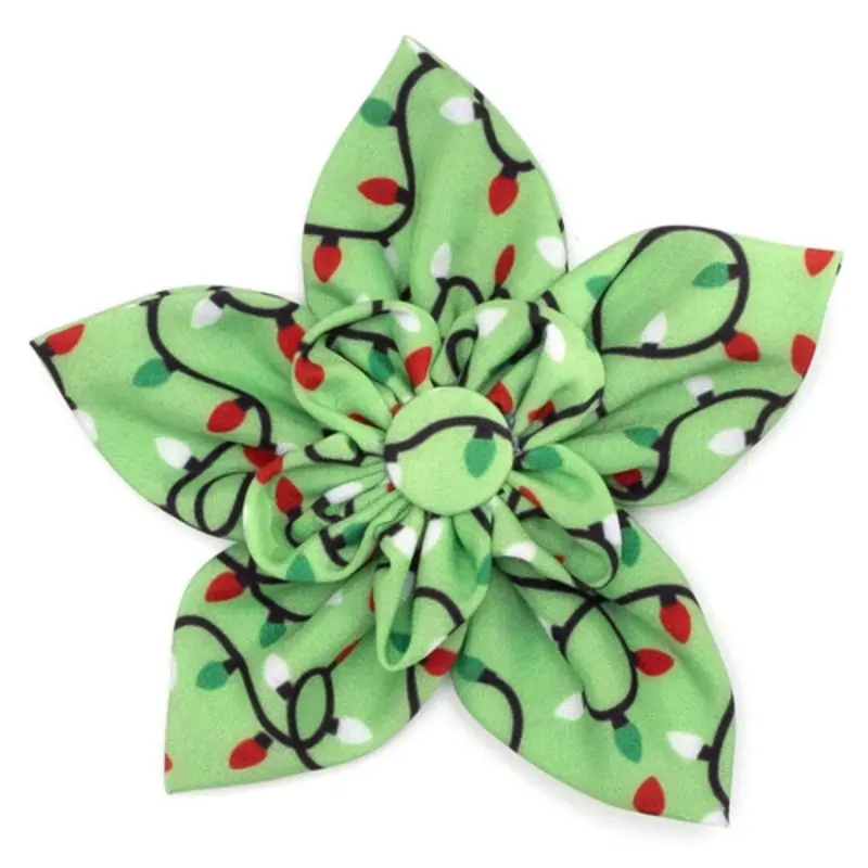 Lit Pet Dog Collar Flower Small