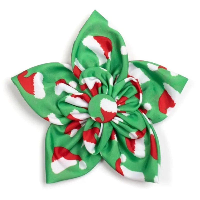 Santa Hats Pet Dog Collar Flower Small
