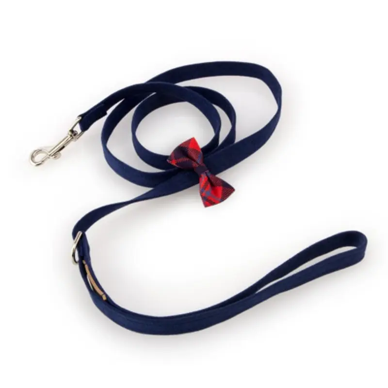 Scotty Chestnut Plaid Bow Tie Dog Leash