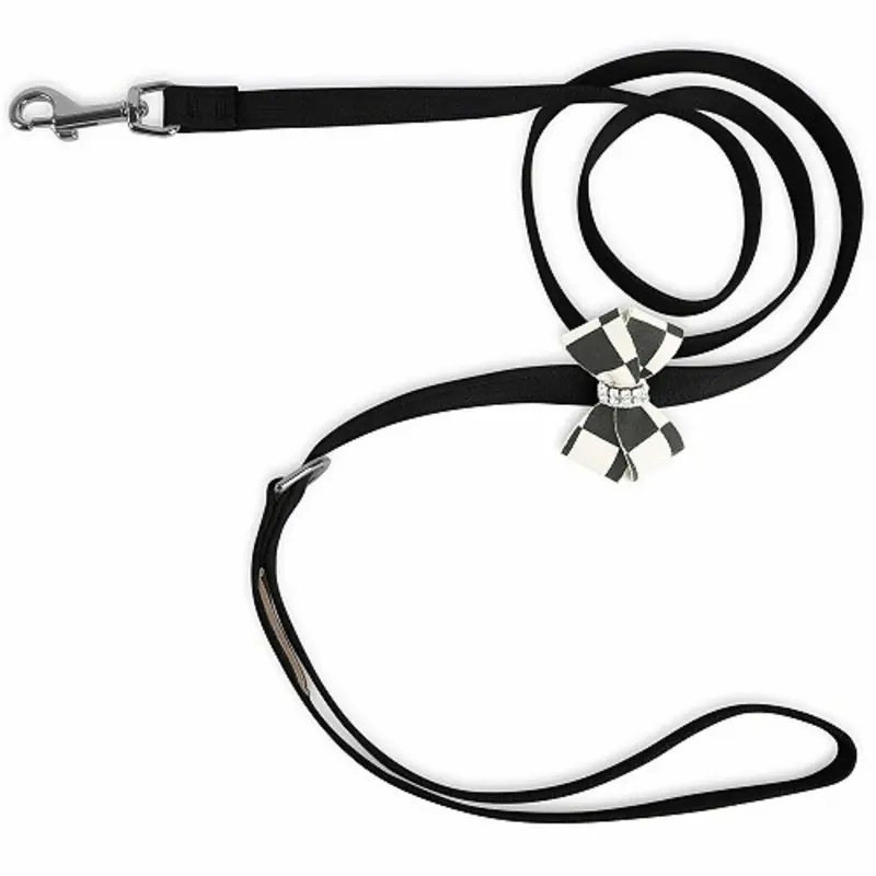 Windsor Check Nouveau Bow Dog Leash by Susan Lanci